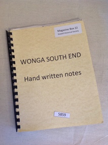 Book, Greg Cameron, Wonga South End, Hand Written Notes