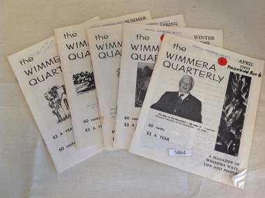 Book, Alan Finch, The Wimmera Quarterly - Five Magazines, 1969