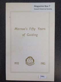 Book, Marnoo Guides, Marnoo's Fifty Years of Guiding 1932-1982, 1982