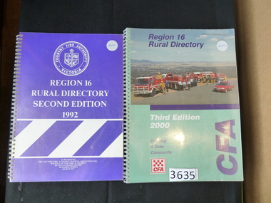 Book, Country Fire Authority, Region 16 Rural Directory, Second Edition 1992 - Country Fire Authority - Previously Cat No 3635, 1992