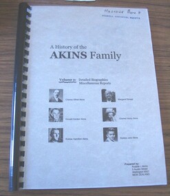 Book, Robbie Akins, A History of the Akins Family - Previously Cat No 3636, 2010