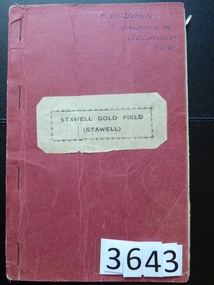 Book, Maynard Ord, Stawell Guide Book To The Stawell Mines - Previously Cat No 3643-1, 1894