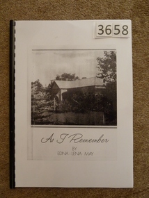 Book, Edna-Lena May, As I Remember, 2010