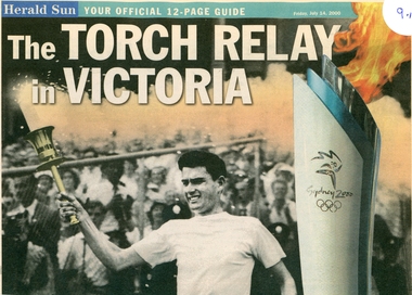 Newspaper, Marcus Marrow, Herald Sun Guide to the Olympic Torch Relay in Vctoria  --- Coloured, c 2000