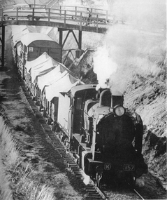 Photograph, K Class 157 Steam Engine pulling freight