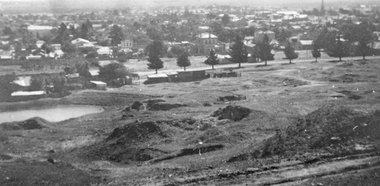 Photograph, Panorama of Stawell from Big Hill with the Stawell Water Supply Dam -- 3 Photos