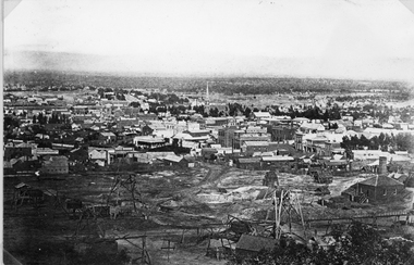 Photograph, Panorama of Stawell from Big Hill with Whims & Poppet Heads  Victorian Views Collection    C Herbert c.1880s