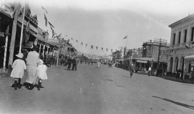 Photograph, Main Street Stawell at Easter looking West with the Post Office on the right