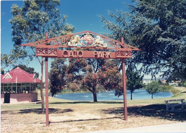 Photograph, Cato Park  -- Ornately Decorated Entrance -- 2 Photos -- Coloured