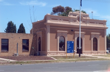 Photograph, Stawell Shire Hall -- Before and After trees were removed 2011 -- 3 Photos -- Coloured