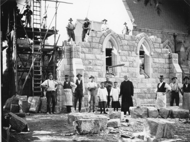 Photograph, St. Patrick’s Catholic Church with sanctuary Construction 1927