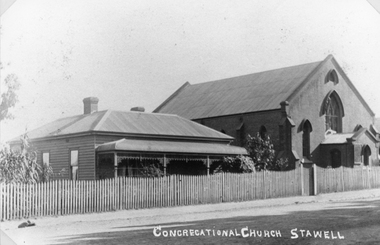 Photograph, Congregational Church with Manse in Scallan Street c1930's