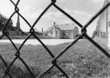 Photograph, St. Matthew’s Church Hall looking from Child Street