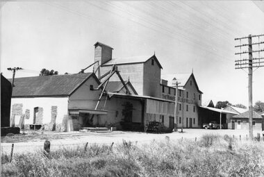 Photograph, Wimmera Flour Mill looking towards brick office building c1930