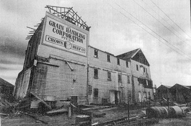 Newspaper, Two Newspaper Articles in the Stawell Times News 1988 about the Demolition of the Flour Mill plus 4 colour photographs