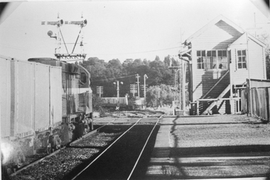 Photograph, Railway Signal Box No.1 and a Train