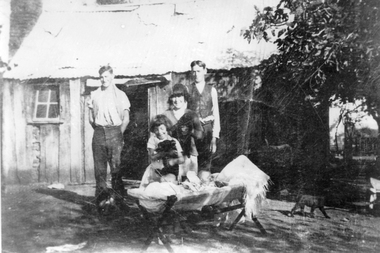 Photograph, Mr Fred Howard & Mrs Laura Howard nee Unknown at their Dadswell Bridge Home