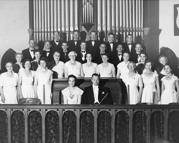Photograph, Choral Society in St Matthews Church c1953-1954