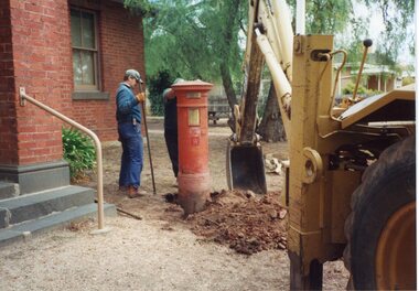 Photograph, Post Box -- Decommissioned -- being resited near the Old Court House 2000