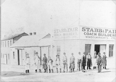 Photograph, Stabb and Fair Coachbuilders Corner of Main and Wimmera Streets Stawell c1890s