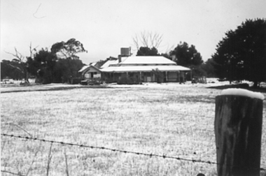 Photograph, “Vinelea” Homestead  with Snow 1981