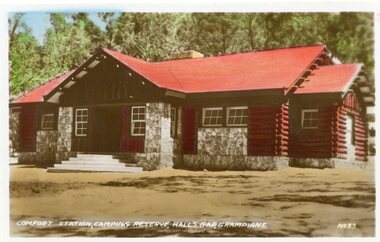 Postcard, Comfort Station Camping Reserve at Halls Gap in the Grampians -- Postcard