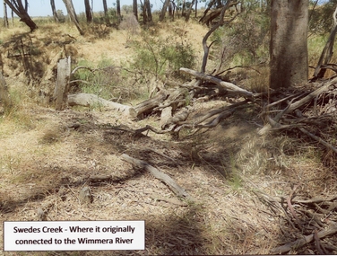 Photograph, Swedes Creek where it originally connected to the Wimmera River  2017