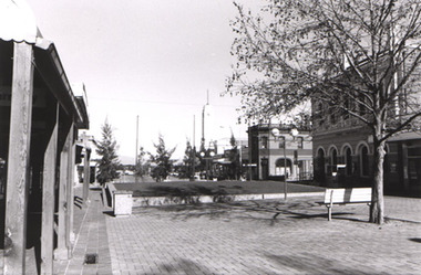 Photograph, Gold Reef Mall Stawell looking West from area in front of L.C. Langsford's Pharmacy