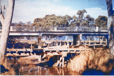 Photograph, Three bridges at Campbells bridge c 1960 -- Coloured