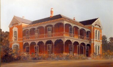 Photograph, "Oban" House as painted in Oil by Mr John Glover -- 2 Photos -- Coloured
