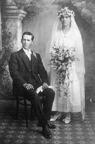 Photograph, Miss Fanny Currie & Mr Robert Simpson's Marriage 1920