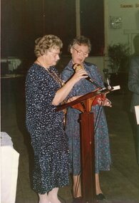 Photograph, Stawell Proclaimed a City with the Mayor Isabelle Humphries & Mrs Helen Bowker 1989