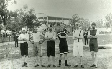 Photograph, Six Runners at Central Park c1900
