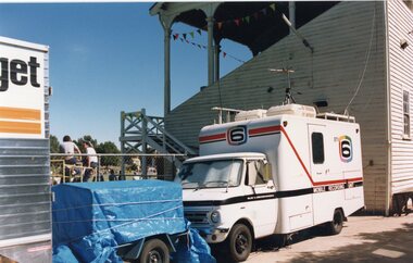 Photograph, Stawell Gift Easter with the Channel Six Broadcast Van 1988