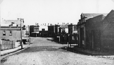Photograph, Upper Main Street Stawell looking West across Layzell Streets and Patrick Streets