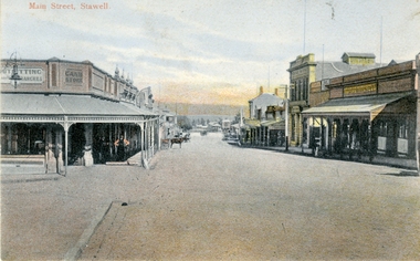 Photograph, Main Street Stawell looking West from opposite Star Lane 1954