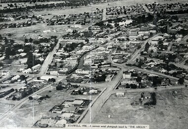 Photograph, Stawell Aerial View from a Souvenir photo from the Melbourne Argus Newspaper 1936