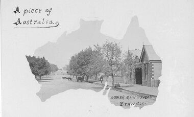 Postcard, Railway Hotel in Lower Main Street Stawell c1900 -- Postcard