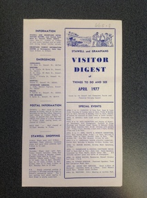 Book, Stawell & Grampians Visitors Digest, Stawell & Grampians Visitors Digest of things to Do and See, 1977