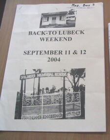 Book, Back to Lubeck Weekend September 11 & 12 2004, 2004