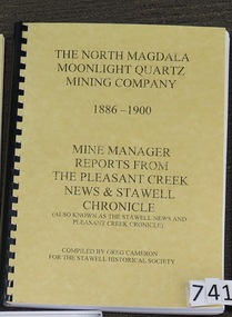 Book, Greg Cameron, The North Magdala Moonlight Quartz Mining Company 1886-1900