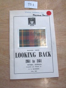 Book, N.A. McLennan, Looking Back 1964 to 1864  by N A McLennan, 1964