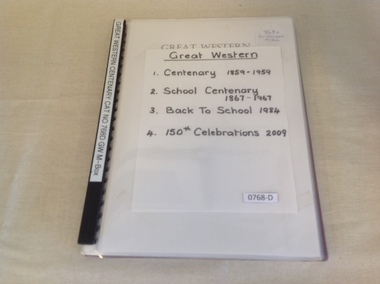Book, Dorothy Brumby, Great Western Centenary Celebrations 1859 – 1959 - Four Parts, 1960