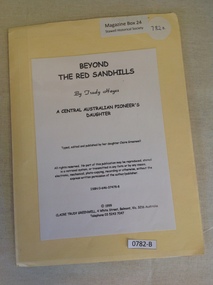 Book, Trudy Hayes, Beyond The Red Sand Hills - (Extract) Pomonal, 1999