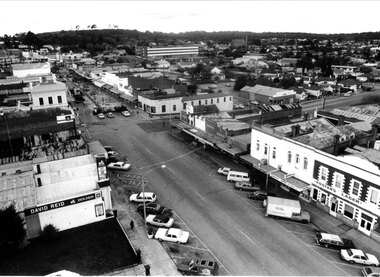 Photograph, Pedestrian Mall & Lower Main Street Stawell from the Town Hall Clock Tower
