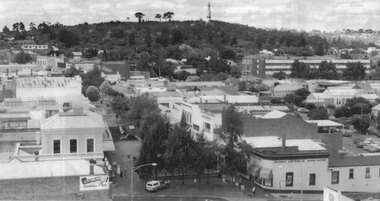 Photograph, Pedestrian Mall looking East from the Town Hall Clock Tower 1980 - 1984