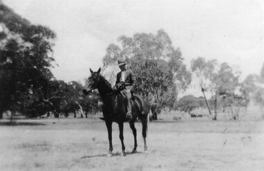 Photograph, Mr John Monaghan on a horse