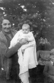 Photograph, Mrs Katherine (Peg) Monaghan nee Unknown with daughter Margaret & son Kevin
