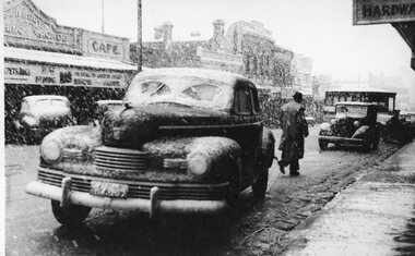 Photograph, Main Street with Snow 18th July 1949