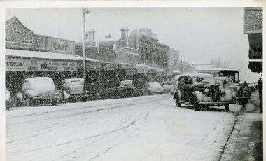 Photograph, Main Street with Snow 18th July 1949